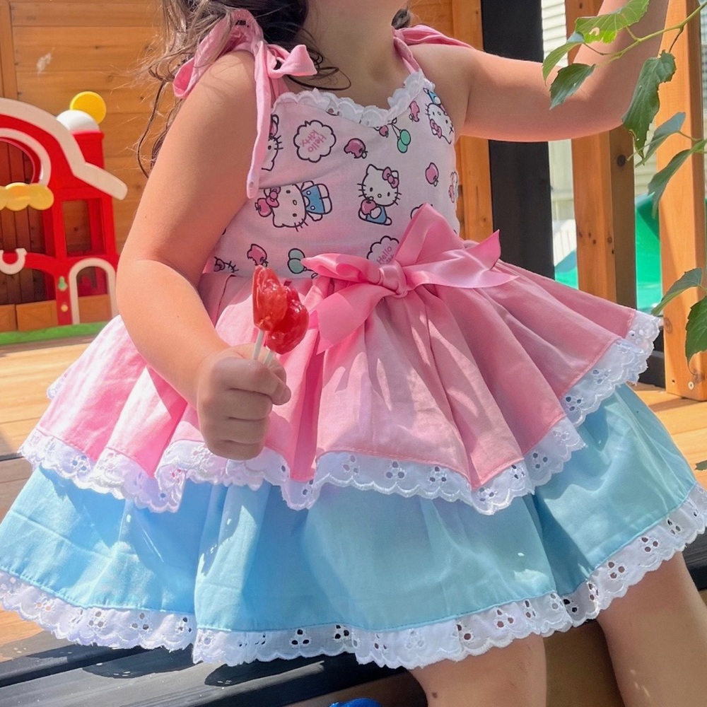 Handmade Adorable Toddler Hello Kitty Dress